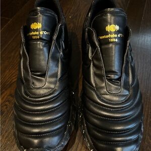 Pantofola D'oro Men's Black Leather Sneakers